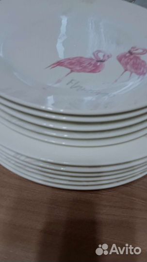 Тарелка. фламинго