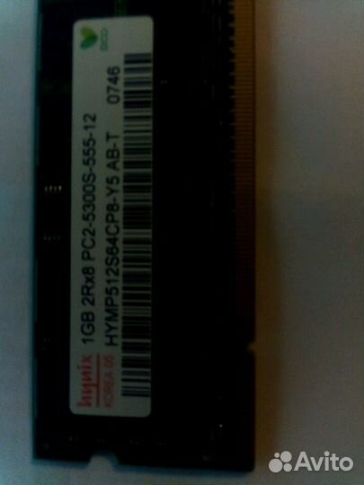 Планка памяти 1GB2R*8 PC2-5300S-555-12