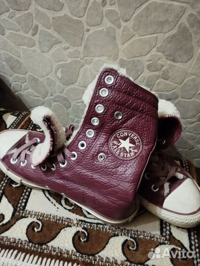 Кеды converse с мехом женские 37.5