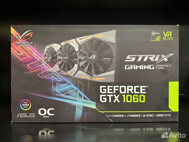 Видеокарта Asus ROG Strix GTX 1060 6Gb