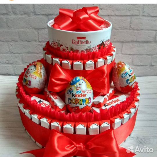Тортики киндер, сникерс, кит кат