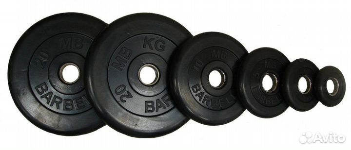 Диск литой обрезиненный MB Barbell д.30 мм