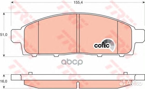 Колодки тормозные дисковые перед GDB3435 TRW