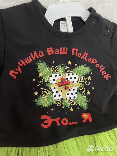 Новогоднее платье для девочки 12 мес