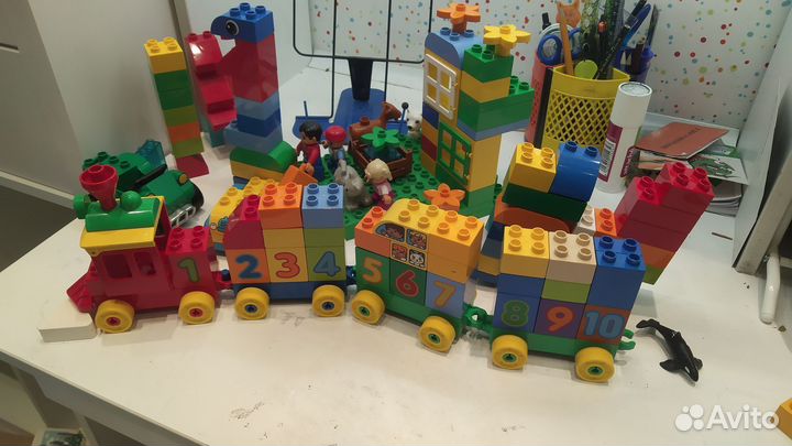 Lego duplo паровозик с цифрами