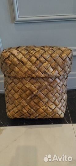 Старинный короб из бересты. 40см
