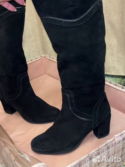 Сапоги женские зимние натуральная замша 38 размер