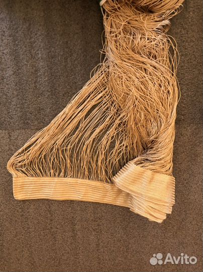 Шторы нитяные кисея бежевые новые