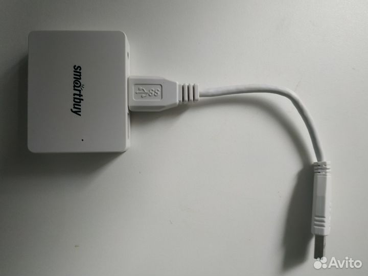 USB - Xaб 3.0 Smartbuy 4 порта, белый