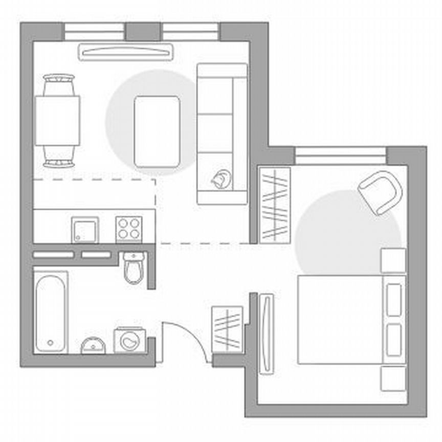 2-к. квартира, 34,9 м², 6/6 эт.