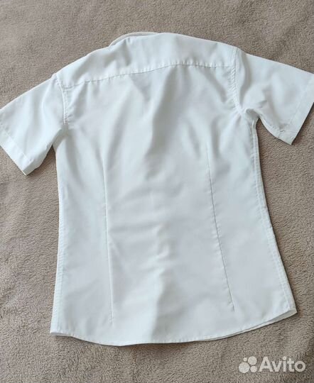Белая айвори рубашка 116-122р