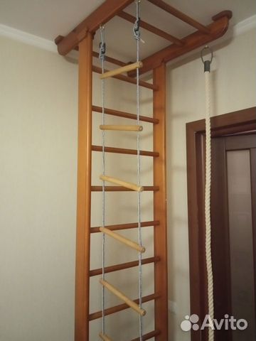 Шведская стенка из дерева+гимнастический мат