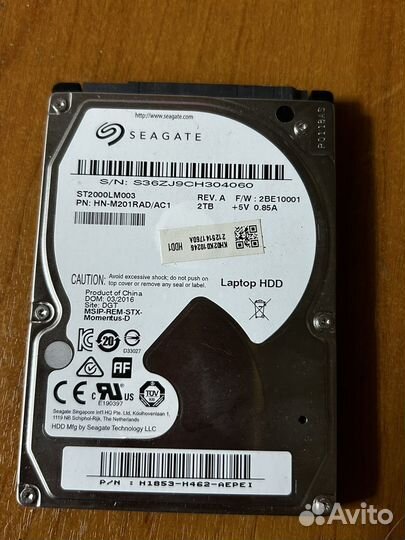 Жесткий диск 2 тб 2.5 (с ноутбука)