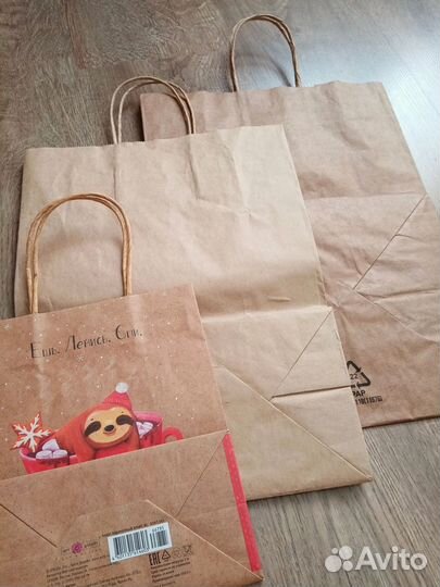 Пакет подарочный др нг крафт большие и средние