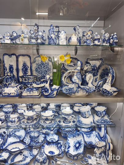 Посуда гжель штоф, вазы