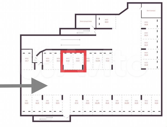 Машиноместо, 14 м²