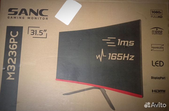 Игровой монитор sanc M3236PC 31,5 1ms 166Hz