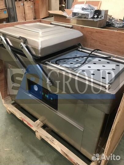 Напольная двухкамерная вакуум-упаковочная машина