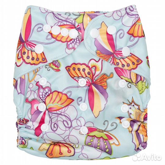 Новый Многоразовый подгузник Little Fox Бабочки