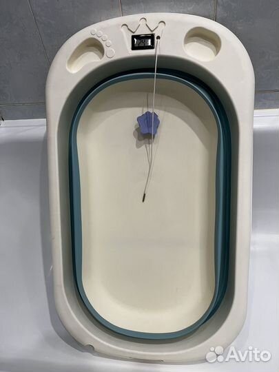 Детская сладная ванночка с термометром