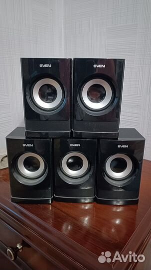 Полочная акустика sven 5 в 1 + subwoofer