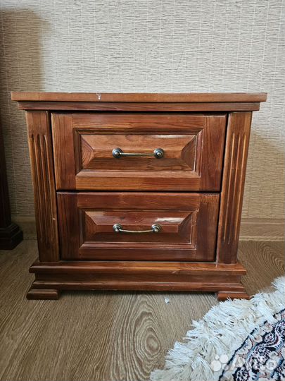 Кровать 2х спальная с комодом и 2 тумбами