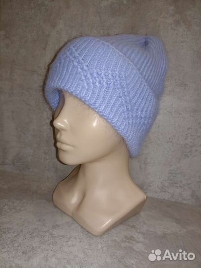 Шапка вязаная(пух норки)
