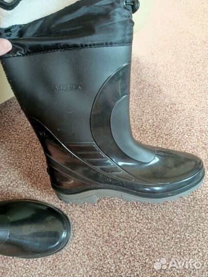Сапоги резиновые с утеплением 45 раз