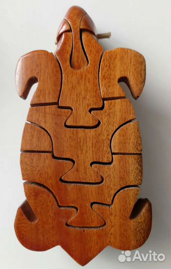 Деревянный пазл черепашка и змея