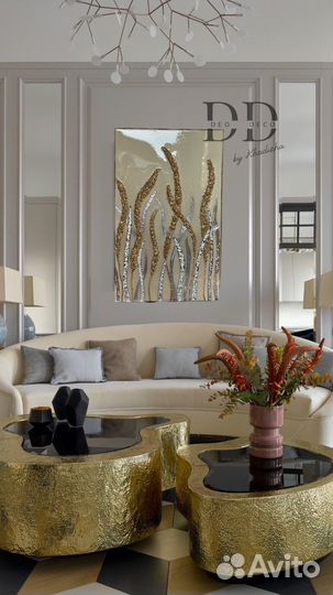 Панно «Люпины» из эпоксидной смолы