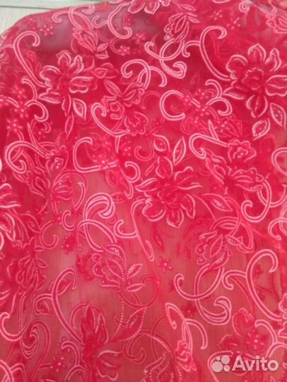 Шарф красный