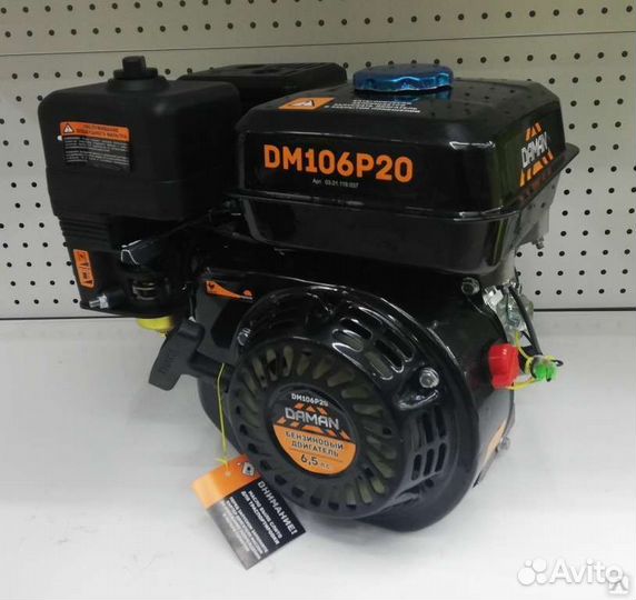 Двигатель 6,5 л.c. d20мм. Daman DM106P20