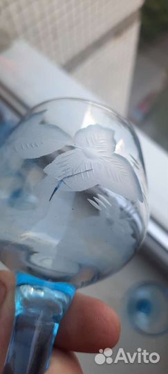 Фужеры СССР купоросное стекло