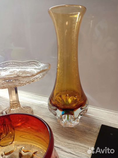 Посуда цветное стекло времен СССР