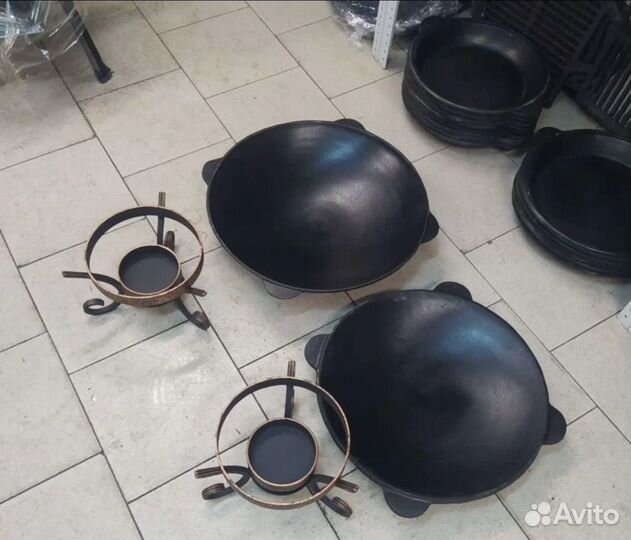 Сковорода садж чугунная от 35 до 55см