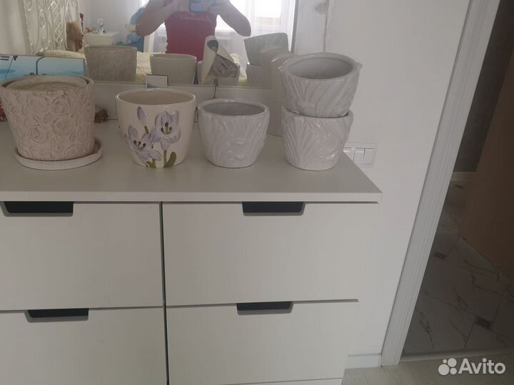 Горшки керамические цветочные бу