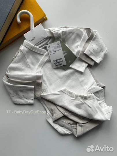 Новый комплект боди на запах H&M 56