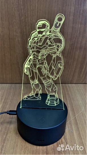 3D Светильник с пультом 02ва43