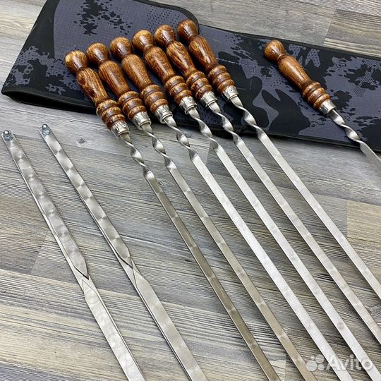 Шампура в наборе, кочерга и мангал