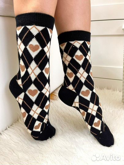 Носки женские вязаные с кашемиром