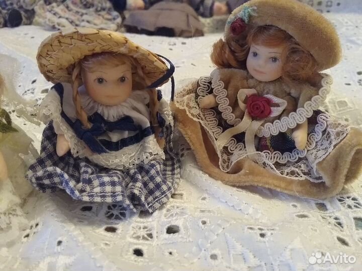 Винтажные игрушки куколки на ёлку