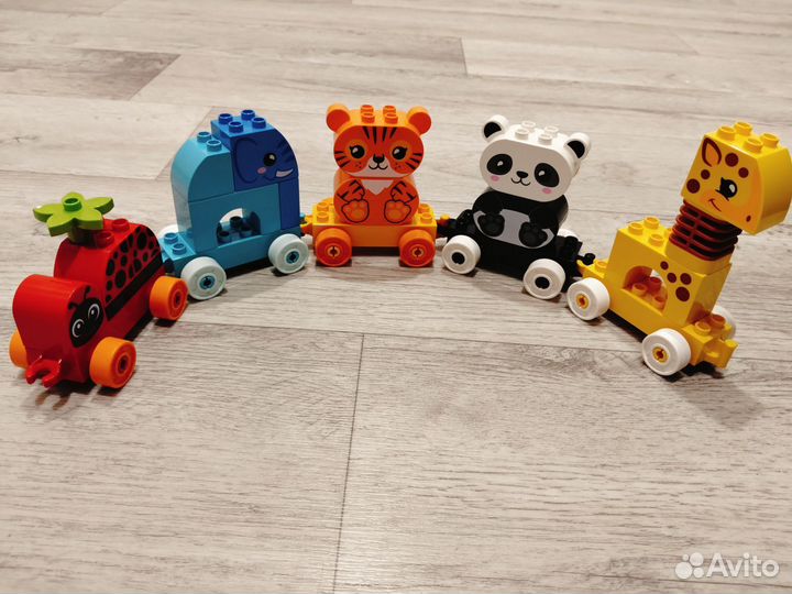 Lego duplo поезд животные