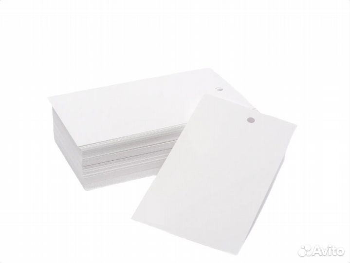 Картонные бирки для одежды, черная