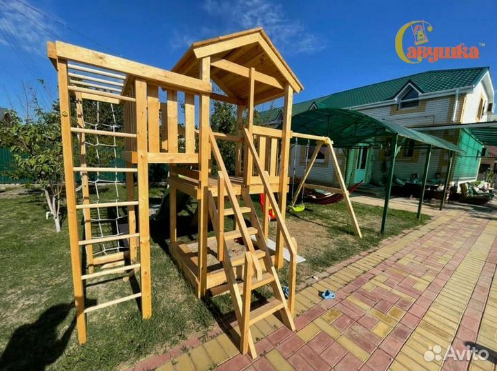 Новые качели, детская площадка Савушка Мастер 3