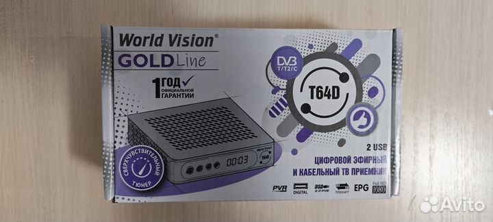 Цифровая тв приставка world vision T64D