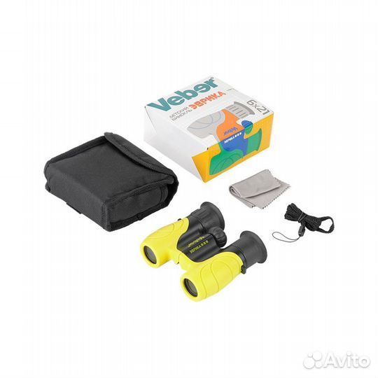 Бинокль детский Veber Эврика 6x21 Y/B (желт/черн)