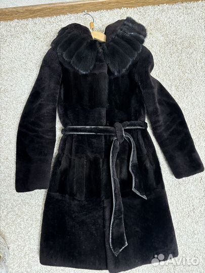 Шуба мутон и норка натуральная