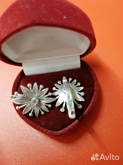 Серьги серебро 925 пр СССР
