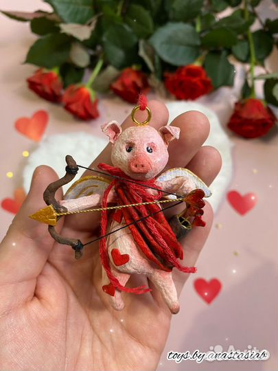 Ватная игрушка на елку