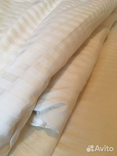 Постельное новое двуспальное Страйп Сатин